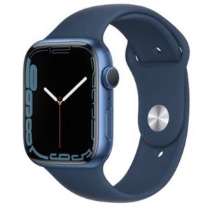 Factory Sealed Apple Watch Series 7 GPS 41 mm Blue Aluminum with Abyss Band